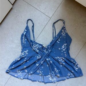 PacSun Blue Floral Camisole Top